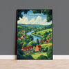 Berkshire Travel Print Wall Art, Berkshire Travel Poster, English Countryside Art Gift, Wall Art Print