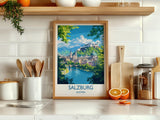 Salzburg Poster, Travel Print of Salzburg, Austria, Salzburg Art Gift, Travel Europe Gift NQ Media Designs