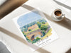 Chatsworth Travel Print Wall Art, Travel Poster of Chatsworth, England, Peak District Art Lovers Watercolour Gift, English Countryside