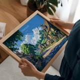 Cotswolds Landscape Travel Poster Wall Art, Travel Print of Cotswolds, Cotswolds Art Lovers Gift, English Countryside NQ Media Designs