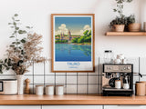 Truro Travel Print, Travel Poster of Truro, England, Cornwall Art, Truro Cathedral Art Lovers Gift, Wall Art Print NQ Media Designs