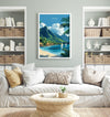Tahiti Travel Print Wall Art, Travel Poster of Tahiti, French Polynesia, South Pacific Islands Art Lovers Gift
