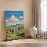 Ribblehead Viaduct Poster, Yorkshire Dales Wall Art, Settle Carlisle Railway Print, England Travel Poster, Ribblehead Gift