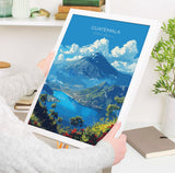 Guatemala Travel Poster, Travel Print of Guatemala, Central America Poster, Guatemala Wall Art Lovers Gift NQ Media Designs