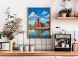 Cardiff Pierhead Building Travel Print, Cardiff Bay Wall Art, Welsh Landmark Poster, Historic Red Brick Architecture, UK City Decor