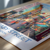 Carnaby Street Print, London Wall Art with Border, Soho London Poster, Carnaby Street Gift Print, British Travel Print