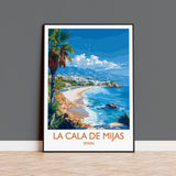 La Cala de Mijas Travel Print, Travel Poster of La Cala de Mijas, Spain, Malaga Art, Malaga Gift, Wall Art Print NQ Media Designs