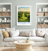 Windsor Great Park Print, Long Walk Wall Art with Border, Windsor Castle Poster, Berkshire Travel Print, Windsor Gift Print