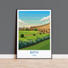 Bath Travel Print, Travel Poster of Bath, England, Cotswolds Art, Bath Gift, Avon Wall Art Print NQ Media Designs