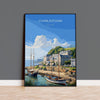 Charlestown Travel Poster, Travel Print of Charlestown, England, Cornwall Art, Charlestown Art Lovers Gift, Wall Art Print NQ Media Designs