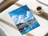 Falmouth Travel Poster, Travel Print of Falmouth, England, Cornwall Art, Falmouth Art Lovers Gift, Wall Art Print
