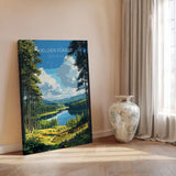 Kielder Forest Travel Print, Travel Poster of Kielder Forest, Kielder Water Reservoir, Kielder Forest Art, Northumberland Gift NQ Media Designs