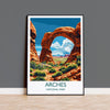 Arches National Park Travel Poster Wall Art, Travel Print of Arches, National Park Art Lovers Gift, Utah, USA, Travel Wall Art Gift NQ Media Designs