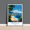 Acapulco Travel Print Wall Art, Poster of Acapulco, Mexico Coast Art Gift, Mexico Cities Art, NQ Media Designs