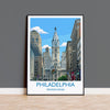 Philadelphia City Art Print, Philadelphia Skyline View, Pennsylvania Travel Poster, US City Gift NQ Media Designs