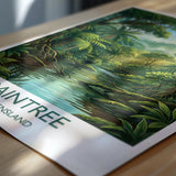 Daintree Rainforest Australia Travel Poster, Tropical Rainforest Wall Art, Queensland Nature Print, Forest Illustration, Australia Decor