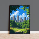 Atlanta Travel Poster, Travel Print of Atlanta, Georgia, Atlanta Art Lovers Gift, USA Gift, Wall Art Print NQ Media Designs
