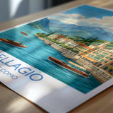 Bellagio Lake Como Travel Print | Pearl of the Lake, Italy Wall Art