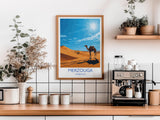 Merzouga Travel Print Wall Art, Travel Poster of Merzouga, Merzouga Art Lovers Gift, Morocco Desert Wall Art NQ Media Designs
