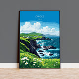 Dingle Print, Travel Poster of Dingle, County Kerry Art, Ireland Coast, Travel Wall Art Gift NQ Media Designs