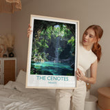 Cenotes of Yucatan Travel Print, Mexico Travel Print Collection, Travel Wall Art, Cenotes Art Print Gift, Yucatan Art NQ Media Designs
