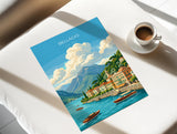 Bellagio Lake Como Travel Poster | Lombardy, Italy Wall Art