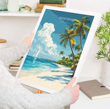 Zanzibar Travel Poster, Indian Ocean Island Art, Vibrant Wall Decor NQ Media Designs