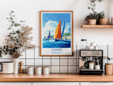 Cowes Travel Print Wall Art, Travel Poster of Cowes, Cowes Gift, Cowes Art, Sailing Art, Isle of Wight Gift, NQ Media Designs