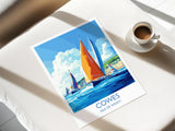 Cowes Travel Print Wall Art, Travel Poster of Cowes, Cowes Gift, Cowes Art, Sailing Art, Isle of Wight Gift, NQ Media Designs