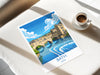 Bath Travel Print, Travel Poster of Bath, England, Cotswolds Art, Bath Gift, Avon Wall Art Print