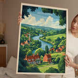 Berkshire Travel Print Wall Art, Berkshire Travel Poster, English Countryside Art Gift, Wall Art Print NQ Media Designs