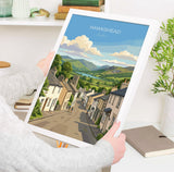 Hawkshead Poster, Lake District Wall Art, Cumbria Print, England Travel Poster, Hawkshead Gift