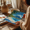 Bora Bora Travel Print Wall Art, Travel Poster of Bora Bora, French Polynesia, South Pacific Islands Art Lovers Gift