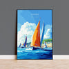 Cowes Travel Poster Wall Art, Travel Print of Cowes, Cowes Art Lovers Gift, Sailing Art, Isle of Wight Gift, NQ Media Designs