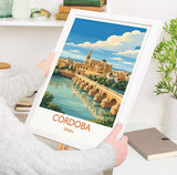 Cordoba Spain Print, Mezquita Wall Art with Border, Andalusia Poster, Spain Travel Print, Cordoba Gift Print