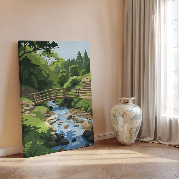 Edale Village, Peak District Travel Poster Wall Art, Travel Print of Peak District, Derbyshire, English Countryside