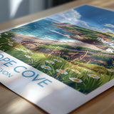 Hope Cove Travel Print, Travel Poster of Hope Cove, England, Devon Art, Hope Cove Art Lovers Gift, Wall Art Print NQ Media Designs