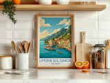 Limone sul Garda Travel Print | Lakeside Harbour, Italy Wall Art