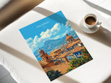 Palermo Poster, Travel Print of Palermo, Italy Poster, PalermoGift, Sicily Coast Art, Italy Art Travel Gift NQ Media Designs