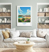 Tenby Travel Poster Wall Art, Tenby Travel Print, Wales, Pembrokeshire Coast Art Gift, Welsh Wall Art Print