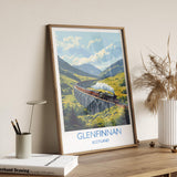 Glenfinnan Viaduct Travel Print Wall Art, Scottish Highlands Art, Railway Bridge Poster, Scotland Landscape, Steam Train Decor Artwork NQ Media Designs