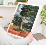 Boti Falls Travel Poster, Ghana Travel Print Collection, Three headed Palm Tree, Ghana, Africa Art Lovers Travel Gift NQ Media Designs