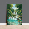 Krka National Park Waterfalls Print, Croatia Travel Poster, Skradinski Buk Wall Art, Croatian Landscape Illustration, Nature Lover Gift NQ Media Designs