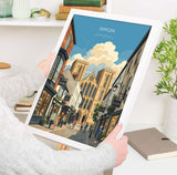 Ripon Cathedral Poster, Yorkshire Wall Art, Ripon Street Scene Print, England Travel Poster, Ripon Gift