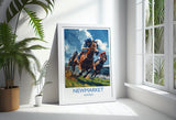 Newmarket Travel Poster Wall Art, Travel Print of Newmarket , Suffolk England, Newmarket Races Art Lovers Gift, England Art Gift NQ Media Designs