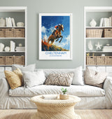 Cheltenham Travel Poster Wall Art, Travel Print of Cheltenham , Gloucestershire, England, Cheltenham Races Art Lovers Gift, England Art Gift NQ Media Designs