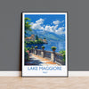 Lake Maggiore Travel Print Wall Art, Travel Poster of Lake Maggiore, Lake Maggiore Art Lovers Gift, Italy, Italian Lakes Art Gift NQ Media Designs