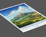 Montepulciano Travel Print Wall Art, Travel Poster of Montepulciano, Montepulciano Art Lovers Gift, Italy, Italy Art Gift NQ Media Designs