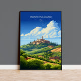 Montepulciano Travel Poster Wall Art, Travel Print of Montepulciano, Montepulciano Art Lovers Gift, Italy, Italy Art Gift NQ Media Designs