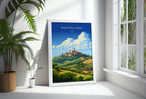 Montepulciano Travel Poster Wall Art, Travel Print of Montepulciano, Montepulciano Art Lovers Gift, Italy, Italy Art Gift NQ Media Designs